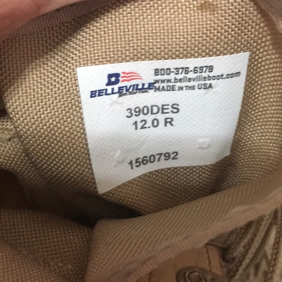 Belleville Men’s Tan Tie Up Suede Combat boots NEW Army - Picture 5 of 7